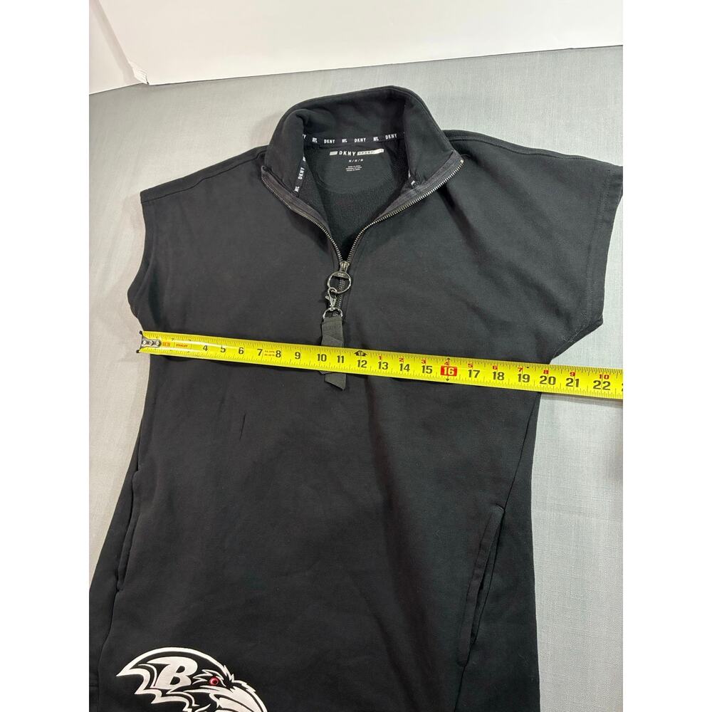 DKNY Sport Baltimore Ravens Sleeveless Quarter Zip Sweatshirt Dress Medium - Picture 7 of 9